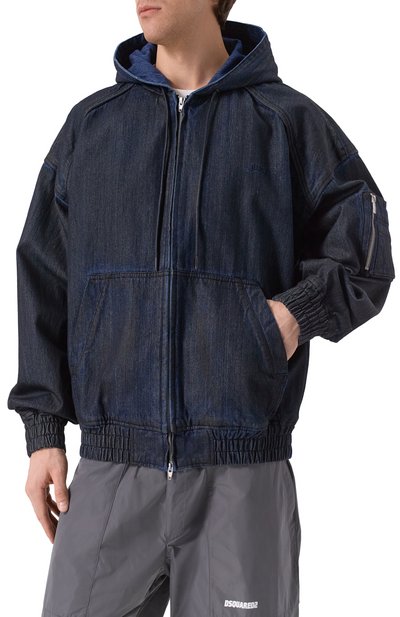 Джинсовый бомбер JUUN.J темно-синего цвета по цене 108500 руб., арт. JC5241P08P, фото 3 Джинсовый бомбер JUUN.J, арт. JC5241P08P, фото 3