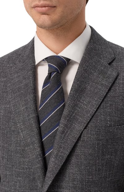 Галстук из шерсти и шелка KITON, арт. UCRVKPC03M28, фото 2