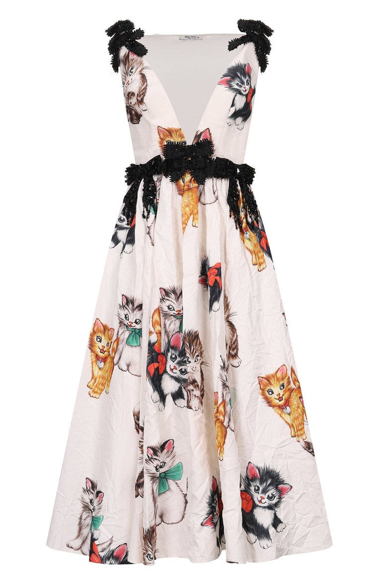 Шелковое платье MIU MIU, арт. MF4082-1YH6-F0009, фото 1