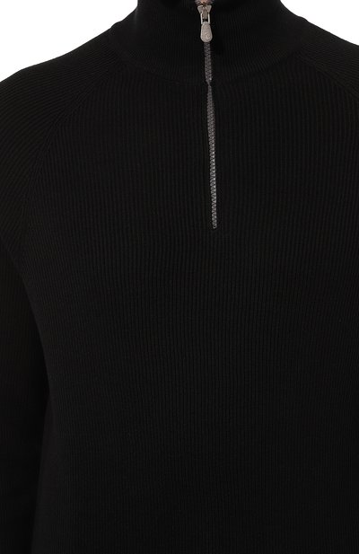 Хлопковый джемпер BRUNELLO CUCINELLI черного цвета по цене 110000 руб., арт. M2900B2021, фото 5 Хлопковый джемпер BRUNELLO CUCINELLI, арт. M2900B2021, фото 5