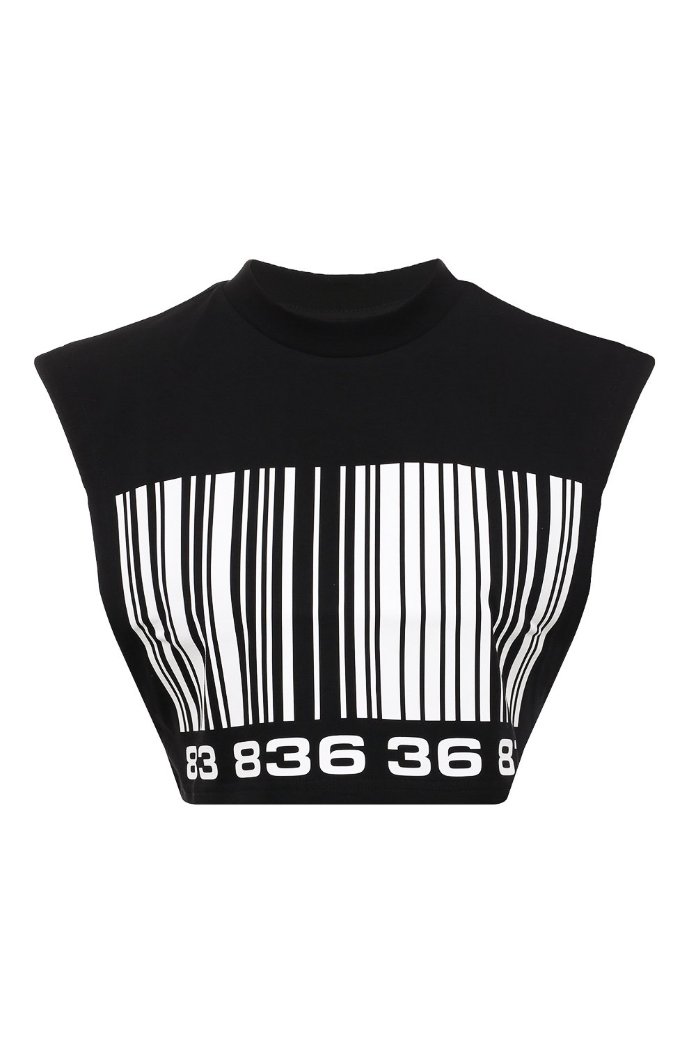 Хлопковая майка VTMNTS черного цвета по цене 23650 руб., арт. VL18TR300B, фото 1 Хлопковая майка VTMNTS, арт. VL18TR300B, фото 1