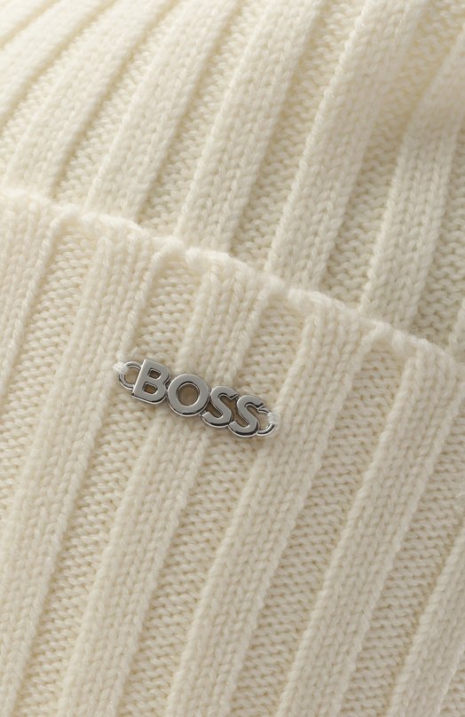 Шерстяная шапка BOSS 50545781 Кремовый  50545781 Фото 3
