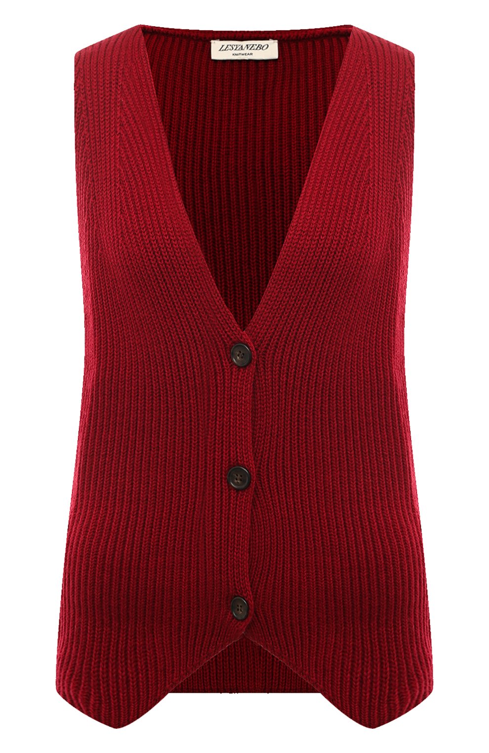 Жилет LESYANEBO бордового цвета по цене 9600 руб., арт. LN08H-0301_FF, фото 1 Жилет LESYANEBO, арт. LN08H-0301_FF, фото 1