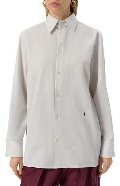 Хлопковая рубашка SAINT LAURENT, арт. 830240/Y5G30, фото 3