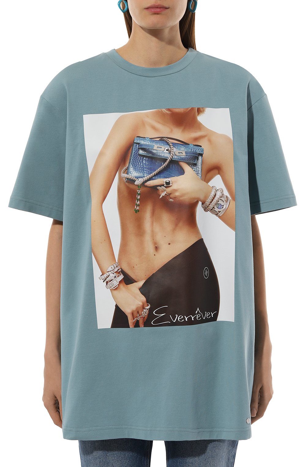Хлопковая футболка EVERREVER, арт. RE-TS-PR-BLUE-01, фото 3