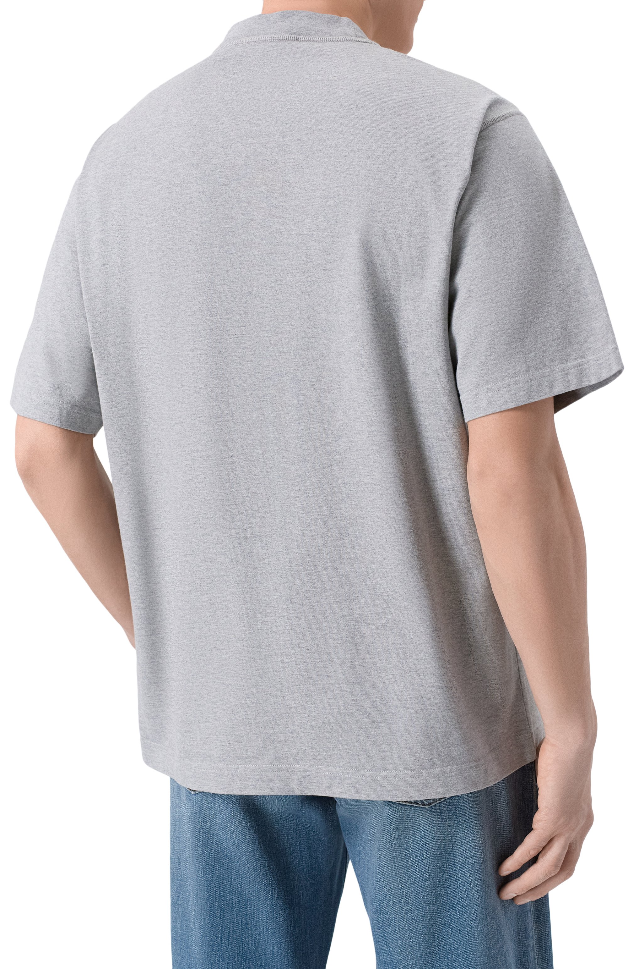 Хлопковая футболка DOLCE & GABBANA серого цвета по цене 85850 руб., арт. G8T06Z/G7P0N, фото 4 Хлопковая футболка DOLCE & GABBANA, арт. G8T06Z/G7P0N, фото 4