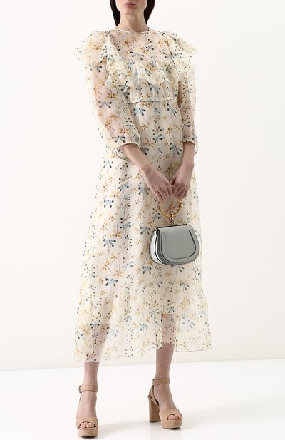 Замшевые босоножки на устойчивом каблуке MIU MIU, арт. 5XP675/XTP, фото 2