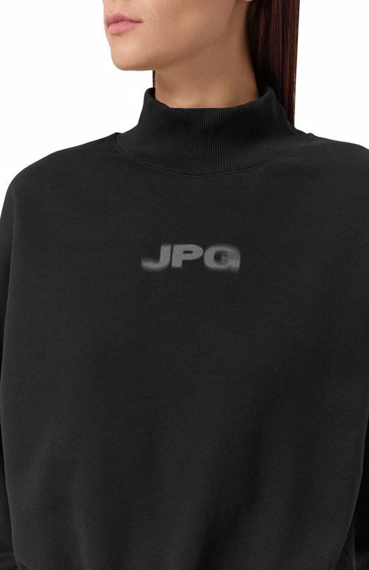 Хлопковый свитшот Jean Paul Gaultier 25/03-W-T0289/J003 Чёрный  25/03-W-T0289/J003 Фото 5
