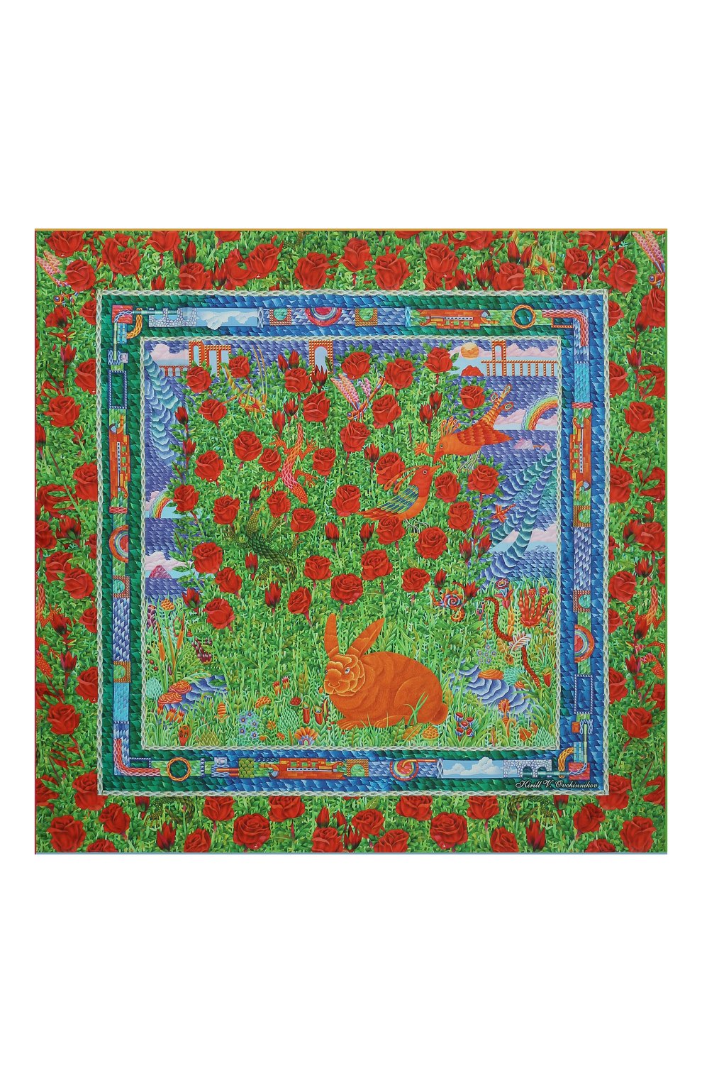 Шелковый платок rosebush KIRILL OVCHINNIKOV, арт. 90\ROS, фото 3