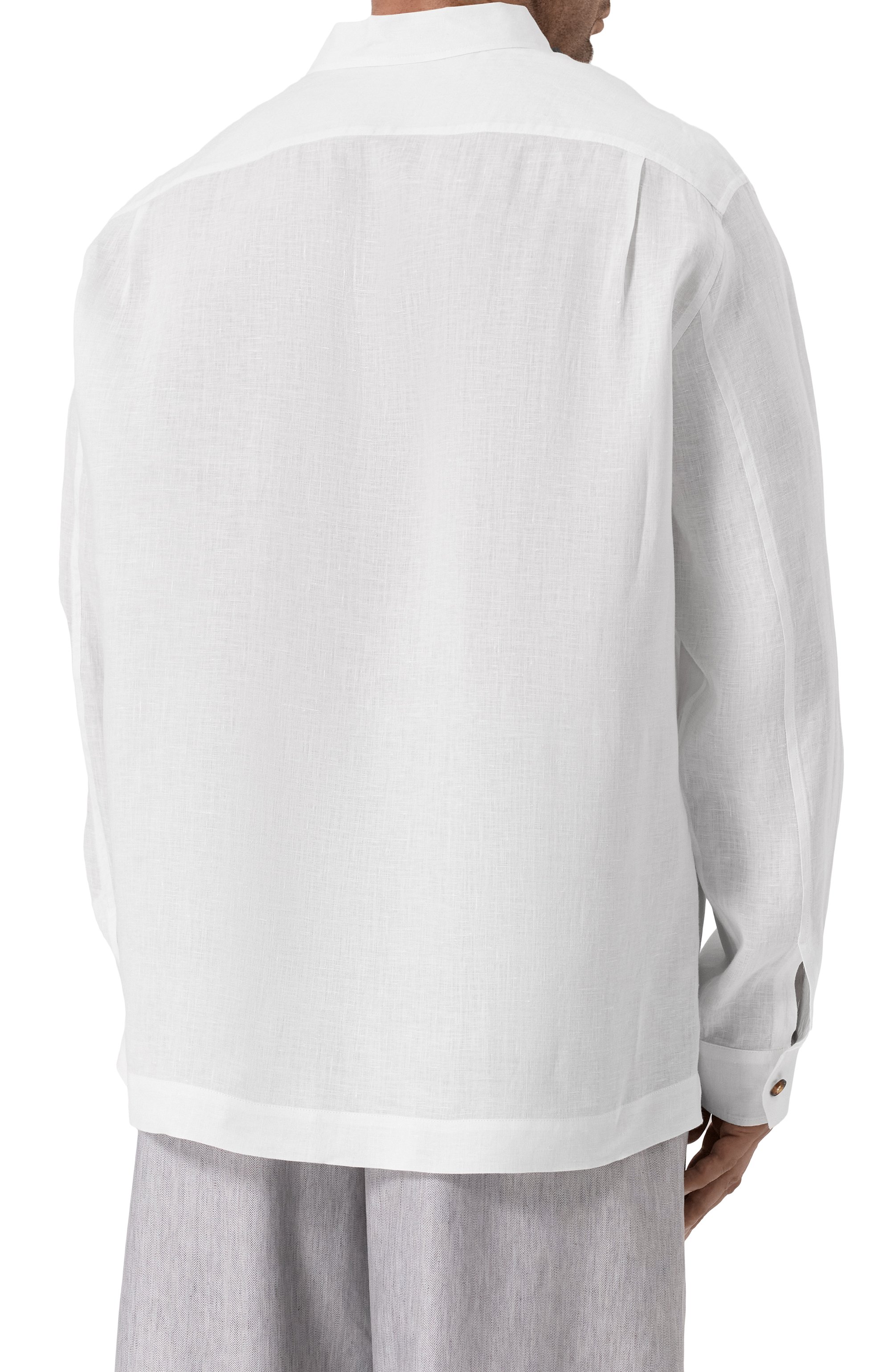 Льняная рубашка BRUNELLO CUCINELLI, арт. MM6840648, фото 4