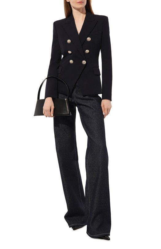 Шерстяной жакет Balmain SF17183W034 Синий  SF17183W034 Фото 2