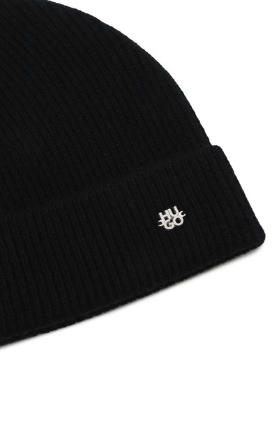 Кашемировая шапка HUGO черного цвета по цене 13600 руб., арт. 50551731, фото 3 Кашемировая шапка HUGO, арт. 50551731, фото 3