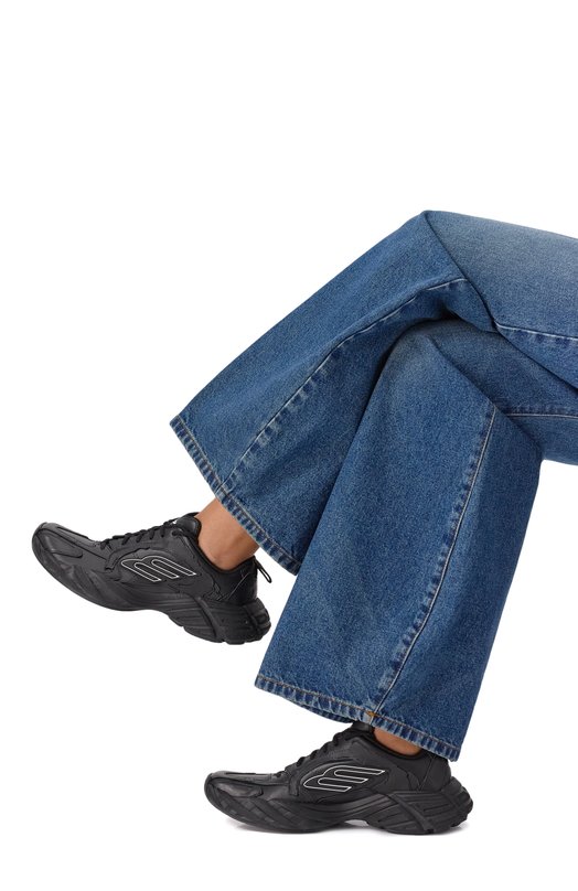 Кожаные кроссовки Monday Balenciaga 825417/WMNSS Чёрный  825417/WMNSS Фото 2