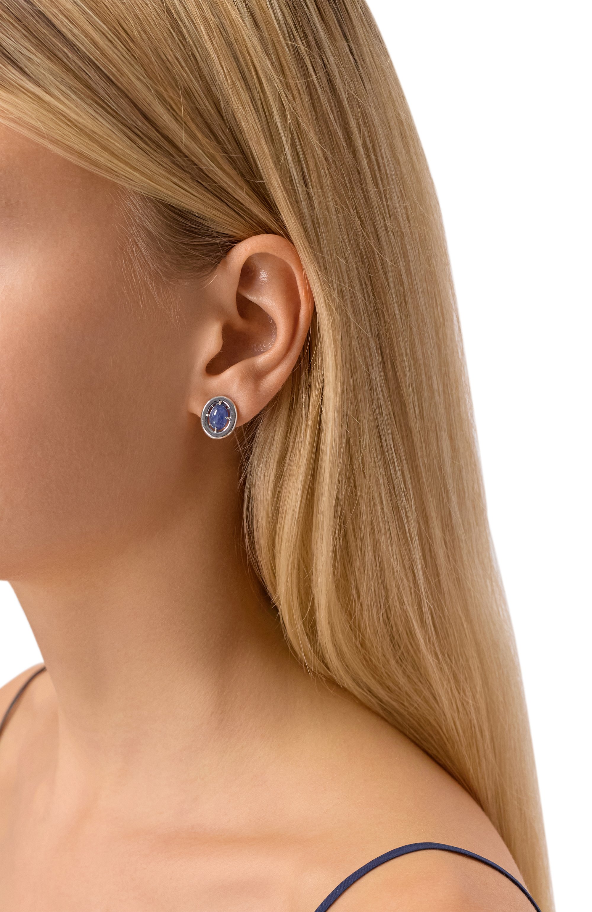 Серьги ai MOONKA голубого цвета по цене 15500 руб., арт. AI-925SL-ST00-KIA, фото 2 Серьги ai MOONKA, арт. AI-925SL-ST00-KIA, фото 2