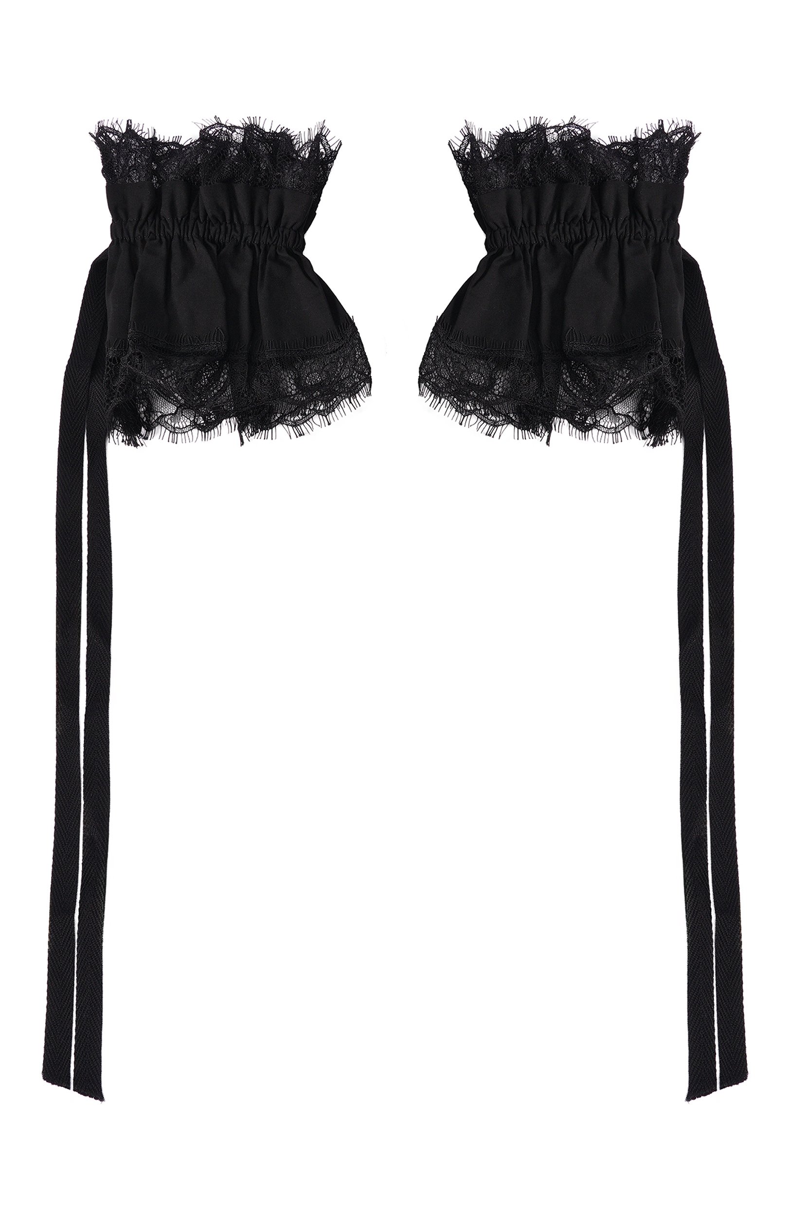 Хлопковые манжеты ANN DEMEULEMEESTER черного цвета по цене 35900 руб., арт. B0014546/FA026, фото 1 Хлопковые манжеты ANN DEMEULEMEESTER, арт. B0014546/FA026, фото 1