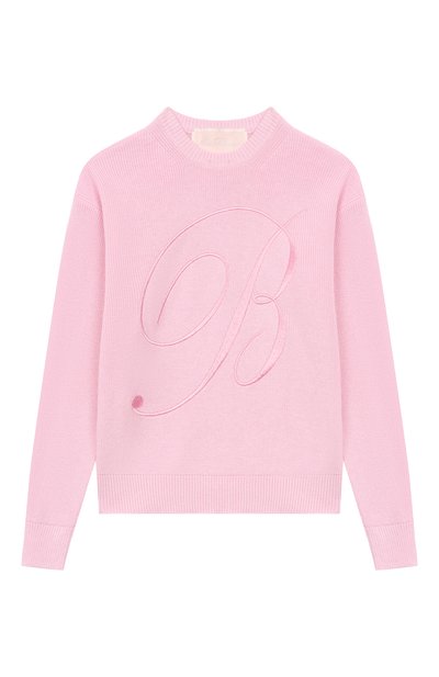 Пуловер из хлопка и шерсти BLUMARINE, арт. BFMA016C/FL011/6A-12A