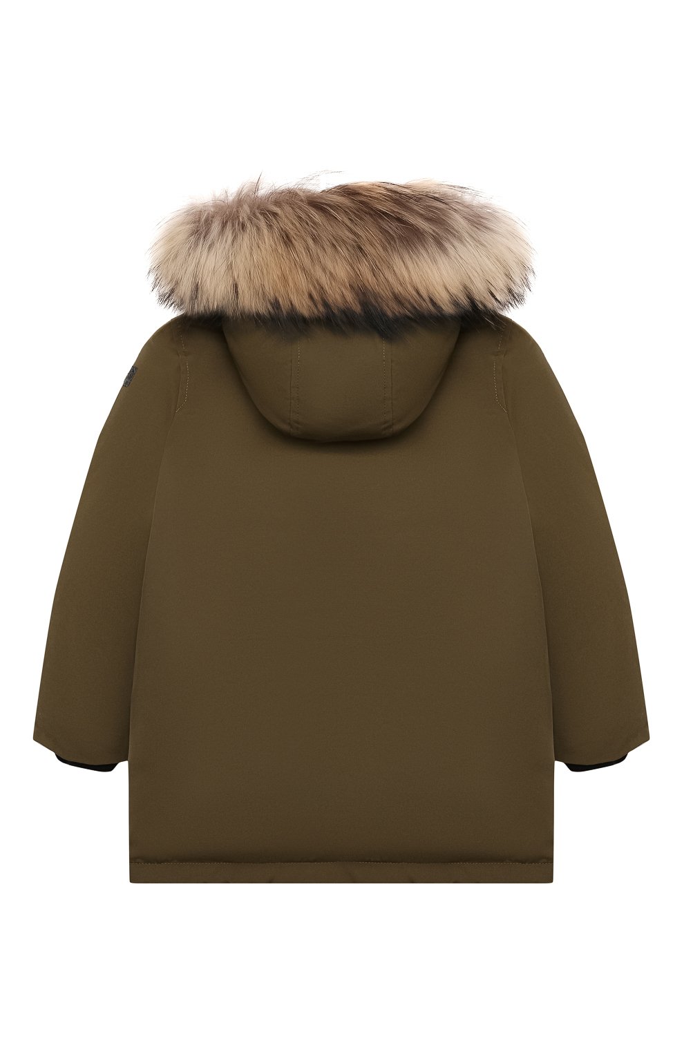 Пуховая парка IL GUFO хаки цвета по цене 57800 руб., арт. A21GP241N0060/5A-8A, фото 2 Пуховая парка IL GUFO, арт. A21GP241N0060/5A-8A, фото 2