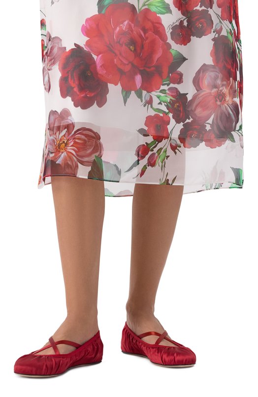 Текстильные балетки Vally Dolce & Gabbana CB0258/AD160 Красный  CB0258/AD160 Фото 3