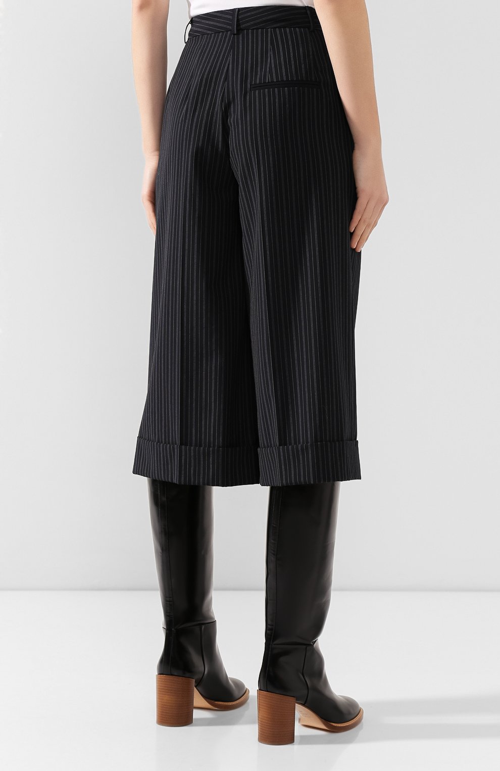 Шерстяные брюки JM STUDIO синего цвета по цене 17980 руб., арт. FW192012, фото 4 Шерстяные брюки JM STUDIO, арт. FW192012, фото 4