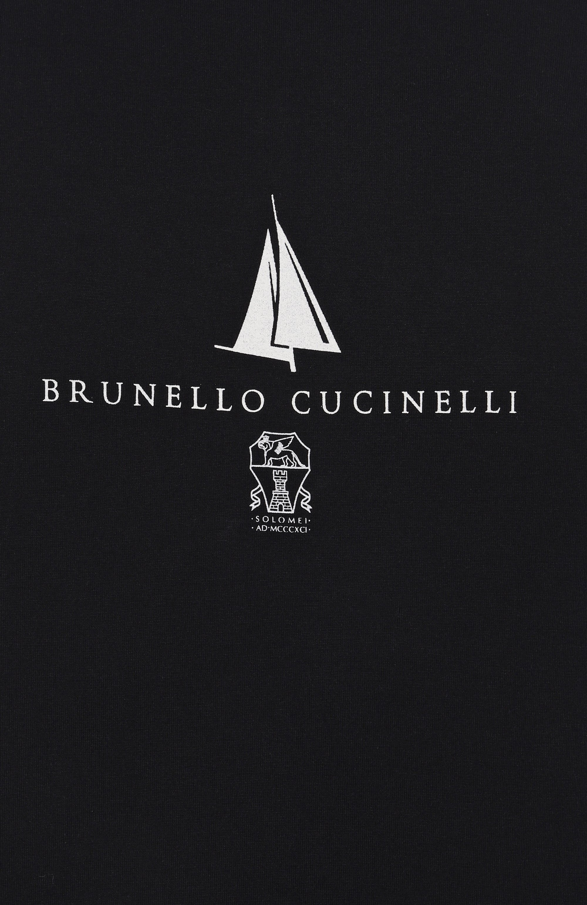 Хлопковая футболка BRUNELLO CUCINELLI темно-синего цвета по цене 65450 руб., арт. M0B138476P, фото 6 Хлопковая футболка BRUNELLO CUCINELLI, арт. M0B138476P, фото 6