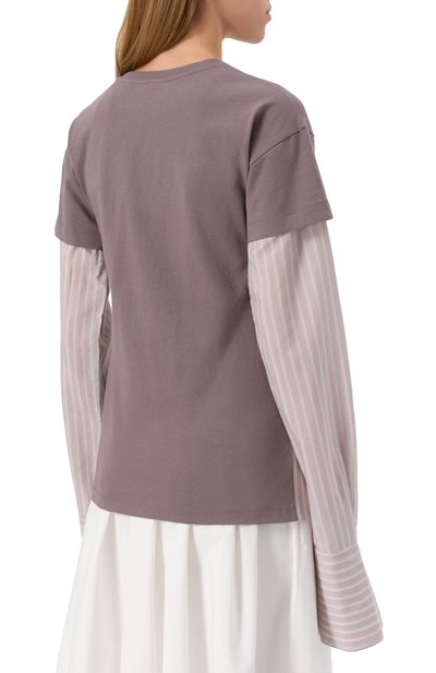 Хлопковый лонгслив-хенли DRIES VAN NOTEN, арт. 251-011156-1603, фото 4