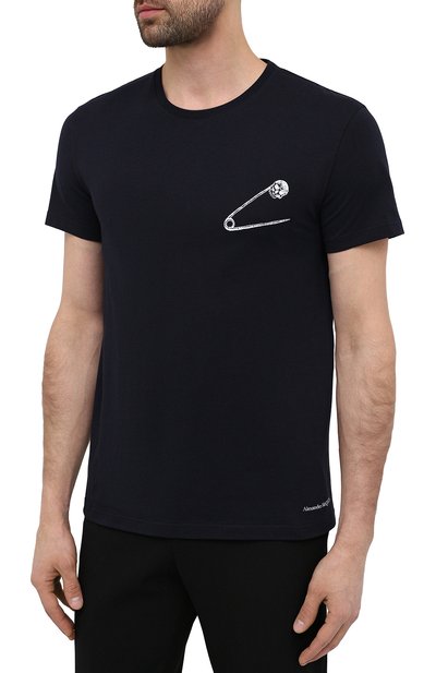 Хлопковая футболка ALEXANDER MCQUEEN, арт. 649874/QQZ54, фото 3