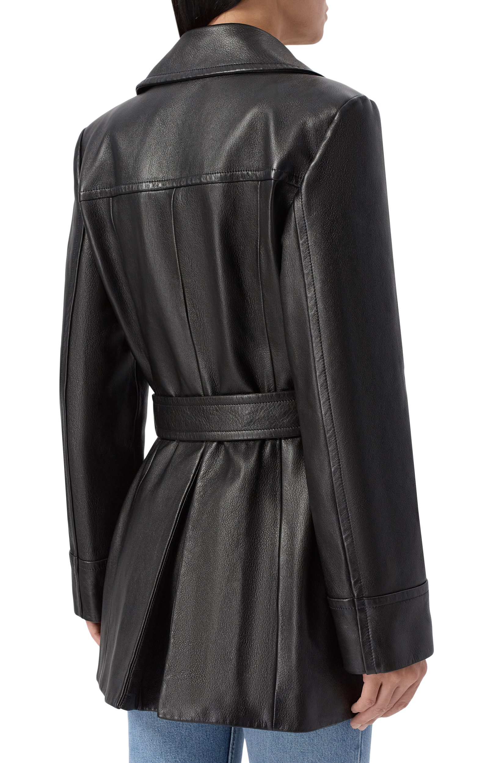 Кожаная куртка SAINT LAURENT черного цвета по цене 1060000 руб., арт. 876892/YCQT2, фото 4 Кожаная куртка SAINT LAURENT, арт. 876892/YCQT2, фото 4