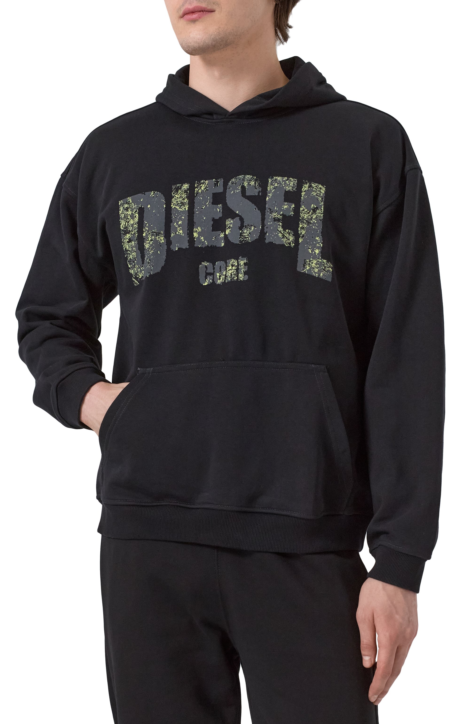 Хлопковое худи DIESEL, арт. A17269/0HYAT, фото 3