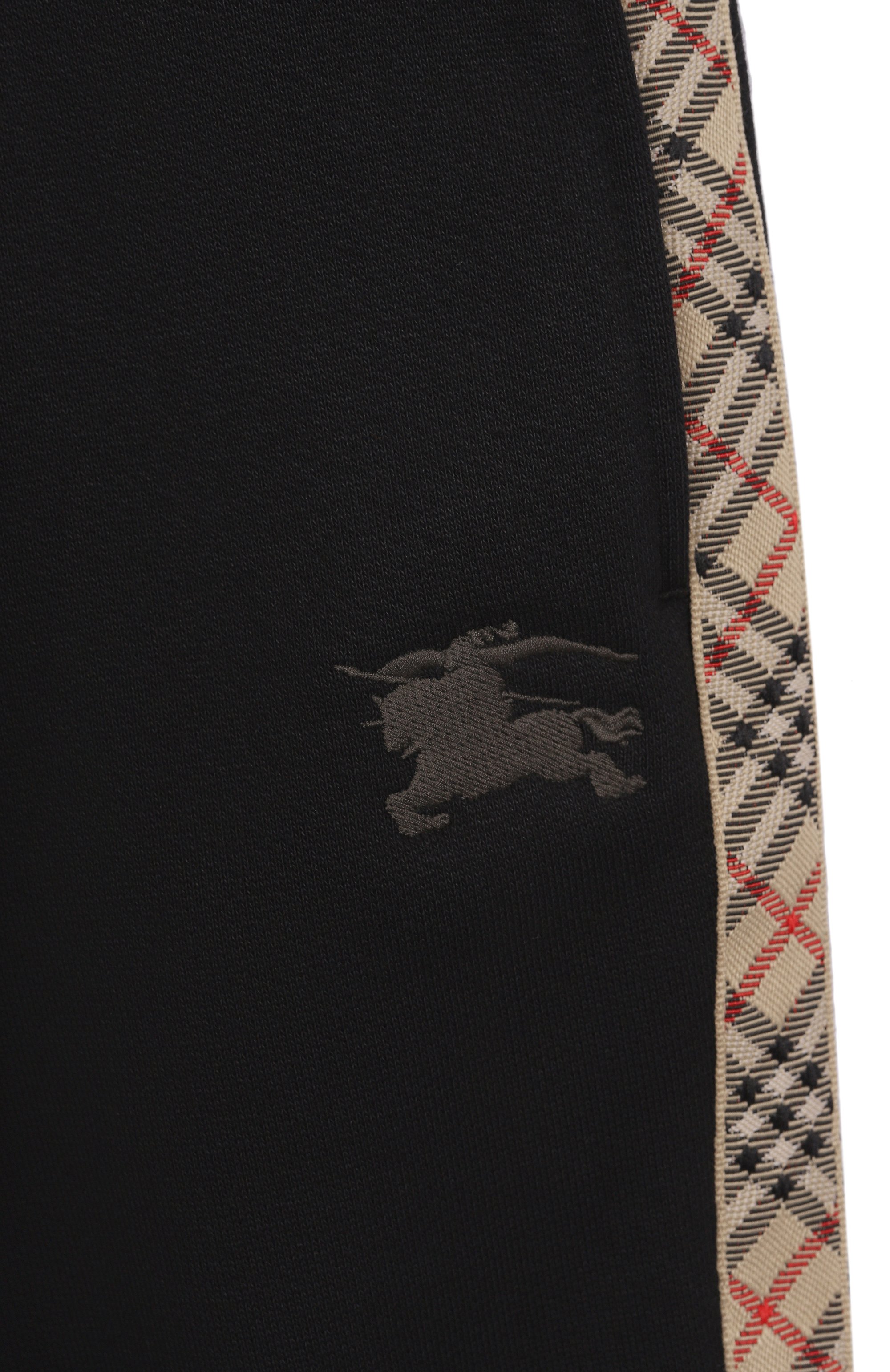 Хлопковые джоггеры BURBERRY черного цвета по цене 29950 руб., арт. 8112686, фото 3 Хлопковые джоггеры BURBERRY, арт. 8112686, фото 3