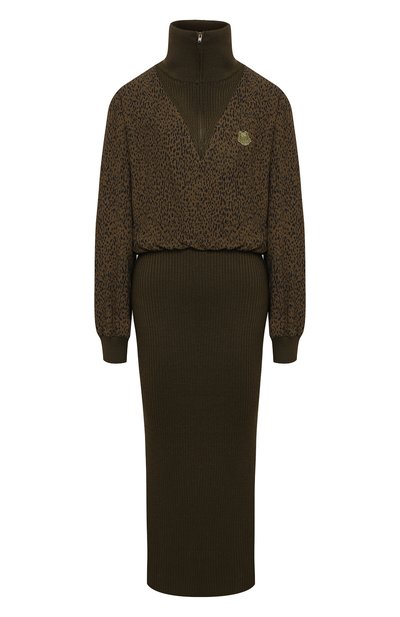 Женское платье из шерсти и вискозы KENZO, арт. FA62R001853C