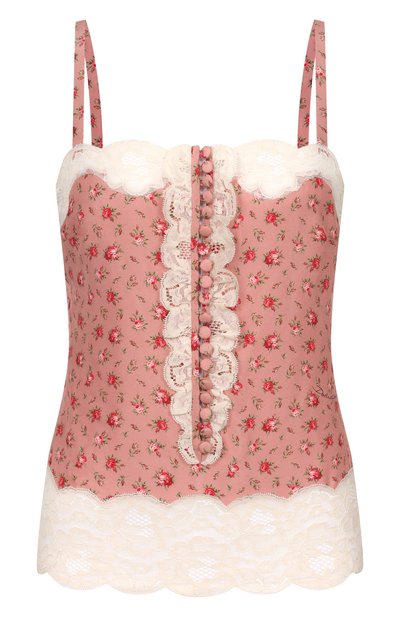 Женский топ из шелка и хлопка DOLCE & GABBANA, арт. F7BK5T/IS10J