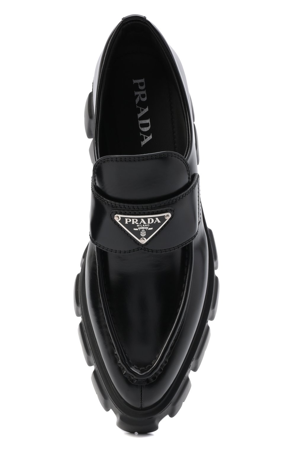 Кожаные лоферы monolith PRADA, арт. 1D663M-055-F0002-055, фото 4