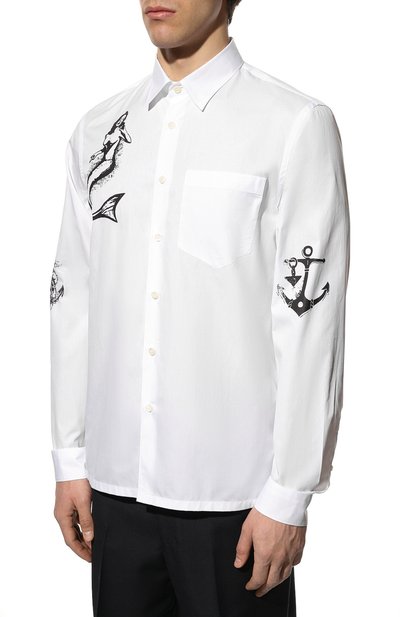 Хлопковая рубашка PRADA, арт. UCN425-10NF-F0009-221, фото 3