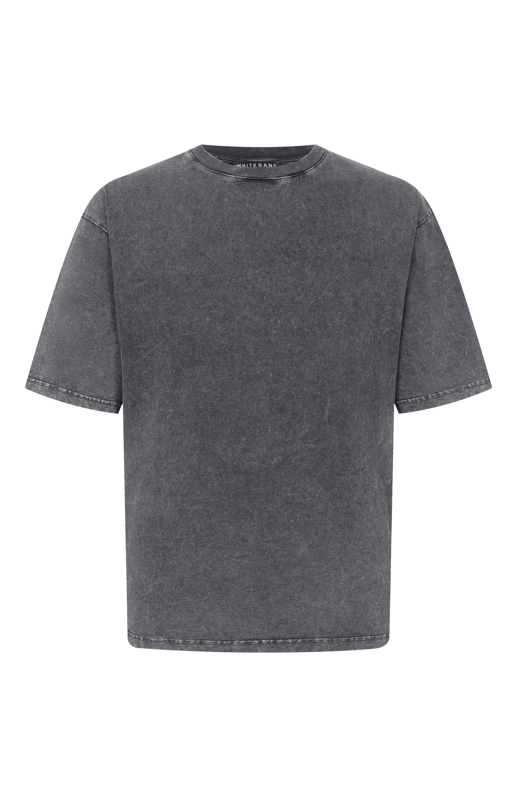 Хлопковая футболка WHITE SAND темно-серого цвета по цене 13600 руб., арт. 26SU40/650-DT, фото 1 Хлопковая футболка WHITE SAND, арт. 26SU40/650-DT, фото 1