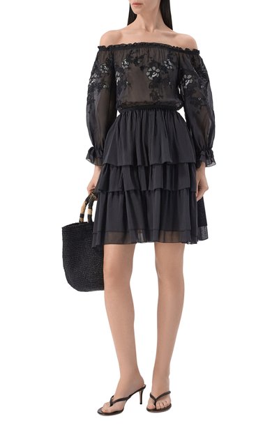 Женское платье из хлопка и шелка ERMANNO SCERVINO, арт. D484Q621XYR