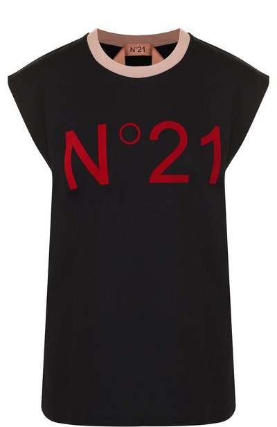 Женская хлопковая футболка с логотипом бренда N21, арт. 18I N2P0/F041/4157