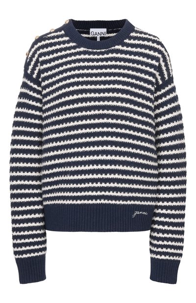 Женский свитер из шерсти и хлопка GANNI, арт. K2550/2733