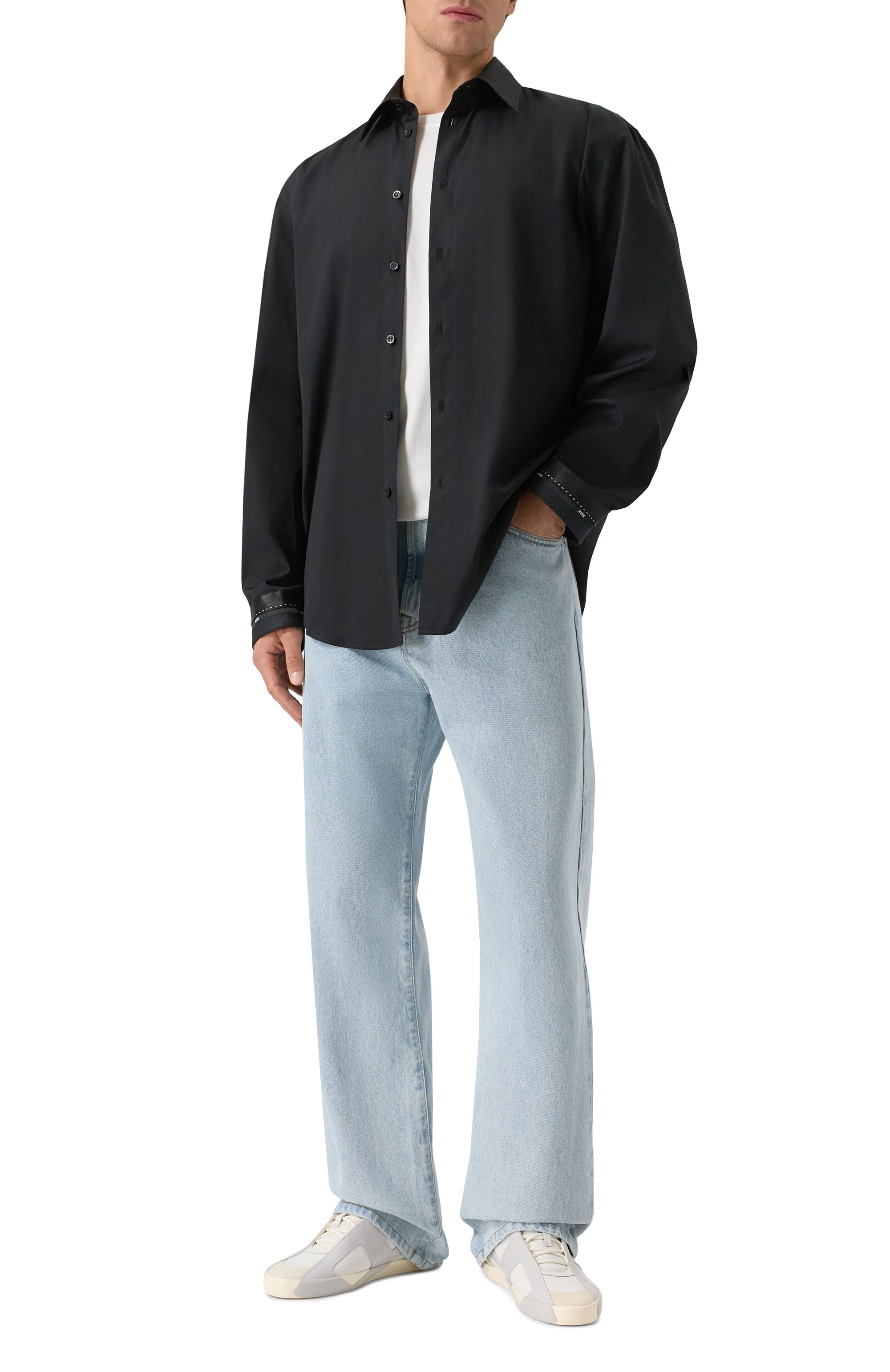 Хлопковая рубашка MSGM, арт. 3940ME13/257602, фото 2