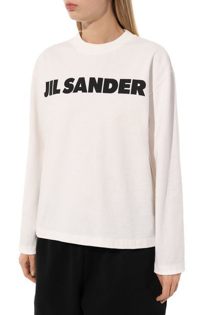 Хлопковый лонгслив JIL SANDER белого цвета по цене 34650 руб., арт. J02GC0107/J45148, фото 3 Хлопковый лонгслив JIL SANDER, арт. J02GC0107/J45148, фото 3