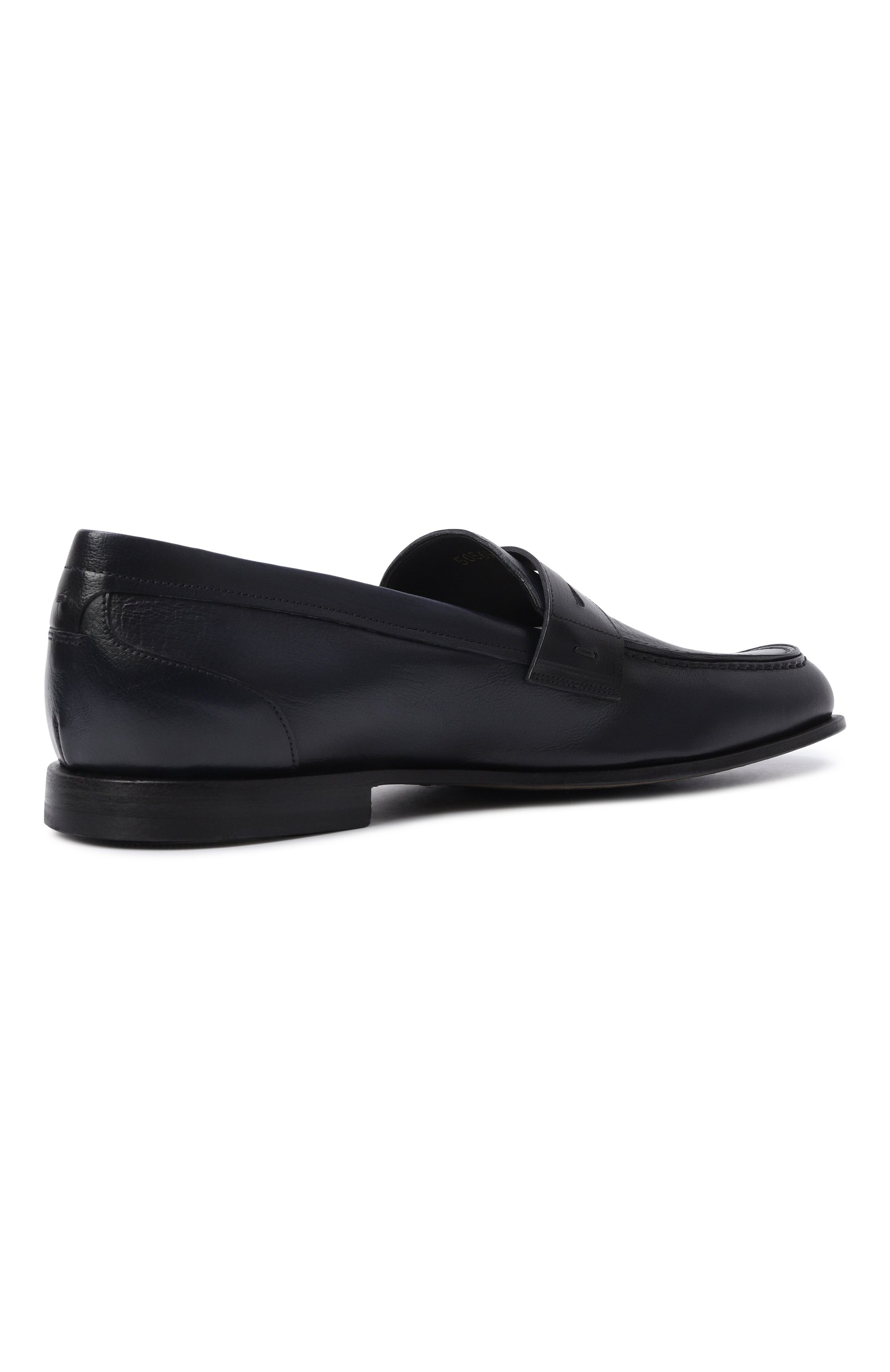 Кожаные пенни-лоферы PANTANETTI темно-синего цвета по цене 59500 руб., арт. 19541D/G0THA, фото 4 Кожаные пенни-лоферы PANTANETTI, арт. 19541D/G0THA, фото 4