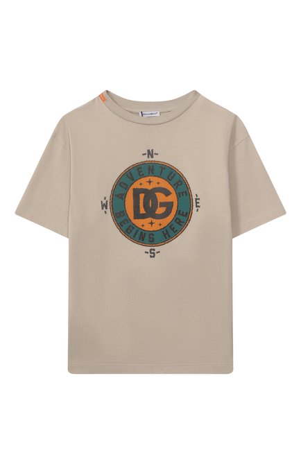 Хлопковая футболка DOLCE & GABBANA, арт. L4JTHV/G7PIR/8-12+