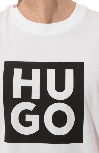 Хлопковая футболка HUGO, арт. 50473891, фото 5