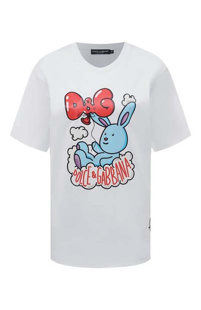 Женская хлопковая футболка DOLCE & GABBANA, арт. F8S90T/HU7H8