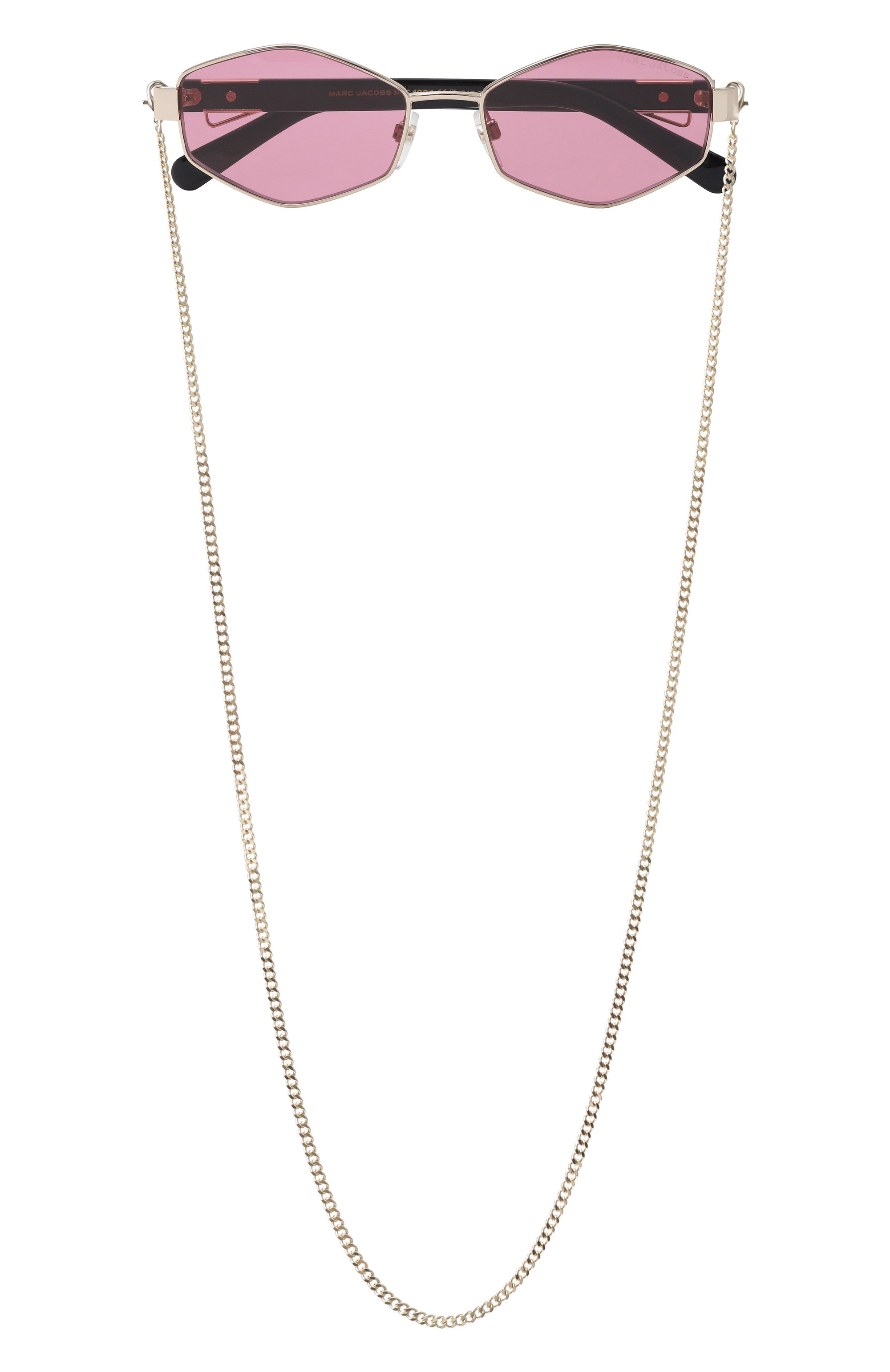 Солнцезащитные очки и цепочка MARC JACOBS (THE) розового цвета по цене 22950 руб., арт. MARC 496 Y11, фото 3 Солнцезащитные очки и цепочка MARC JACOBS (THE), арт. MARC 496 Y11, фото 3