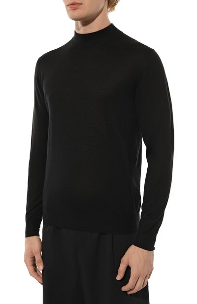 Водолазка из кашемира и шелка FEDELI темно-синего цвета по цене 78400 руб., арт. 6UI07090, фото 3 Водолазка из кашемира и шелка FEDELI, арт. 6UI07090, фото 3