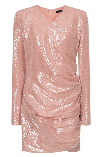 Женское платье с отделкой пайетками BALMAIN, арт. GF0R8925/XL95