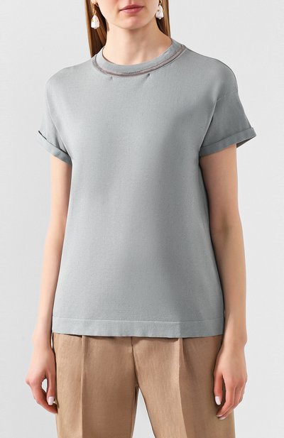 Хлопковая футболка BRUNELLO CUCINELLI, арт. M8I867320, фото 3