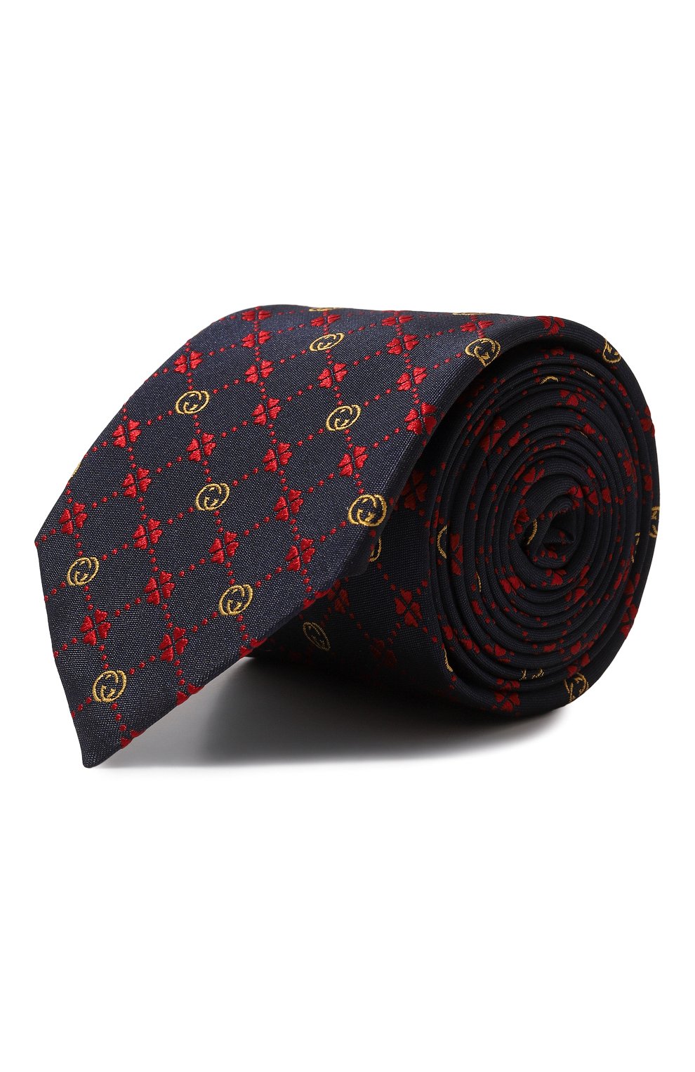 Шелковый галстук GUCCI темно-синего цвета по цене 28800 руб., арт. 658242 4E002, фото 1 Шелковый галстук GUCCI, арт. 658242 4E002, фото 1