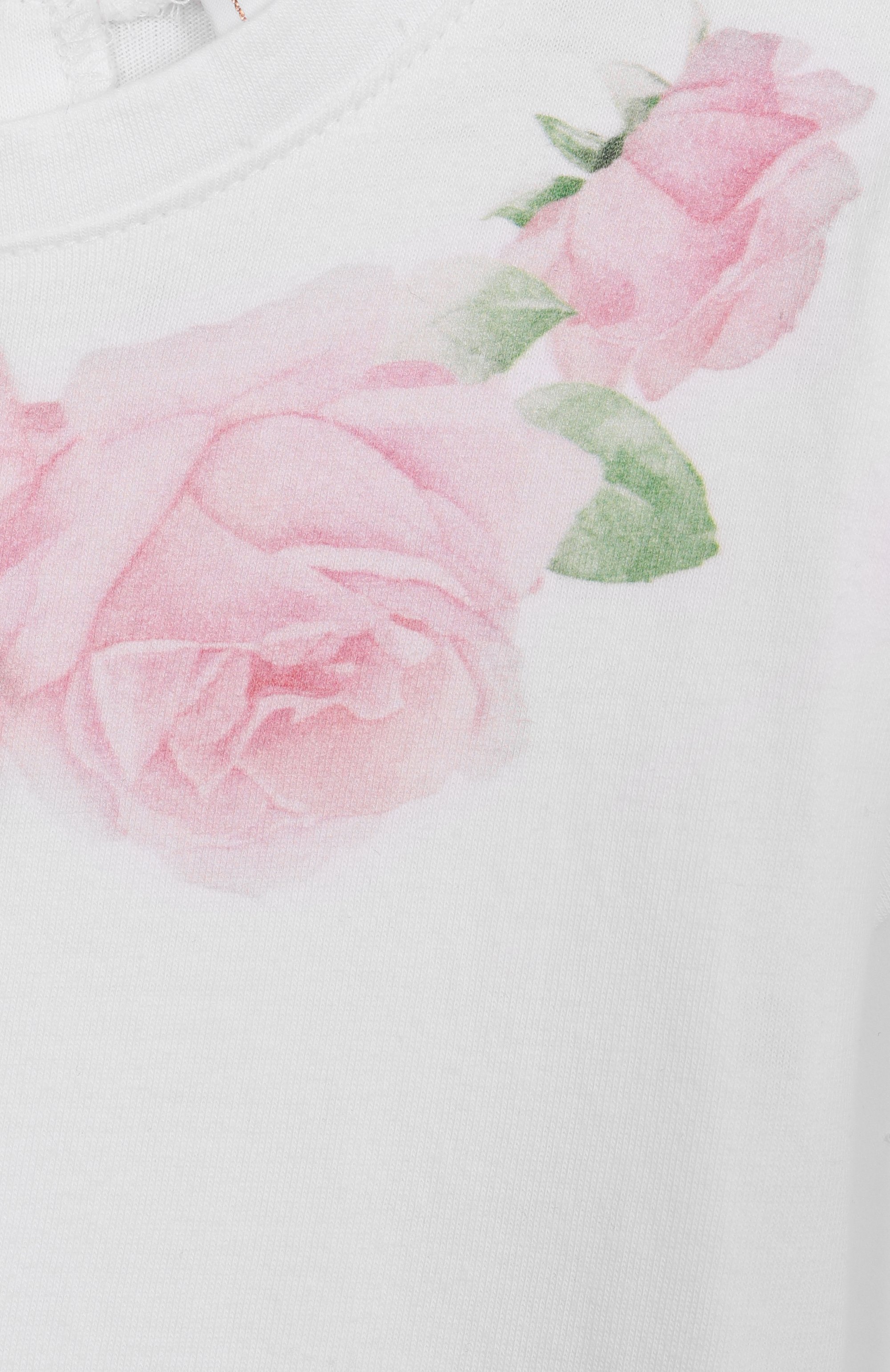 Хлопковая футболка MONNALISA белого цвета по цене 7840 руб., арт. 39E601, фото 3 Хлопковая футболка MONNALISA, арт. 39E601, фото 3