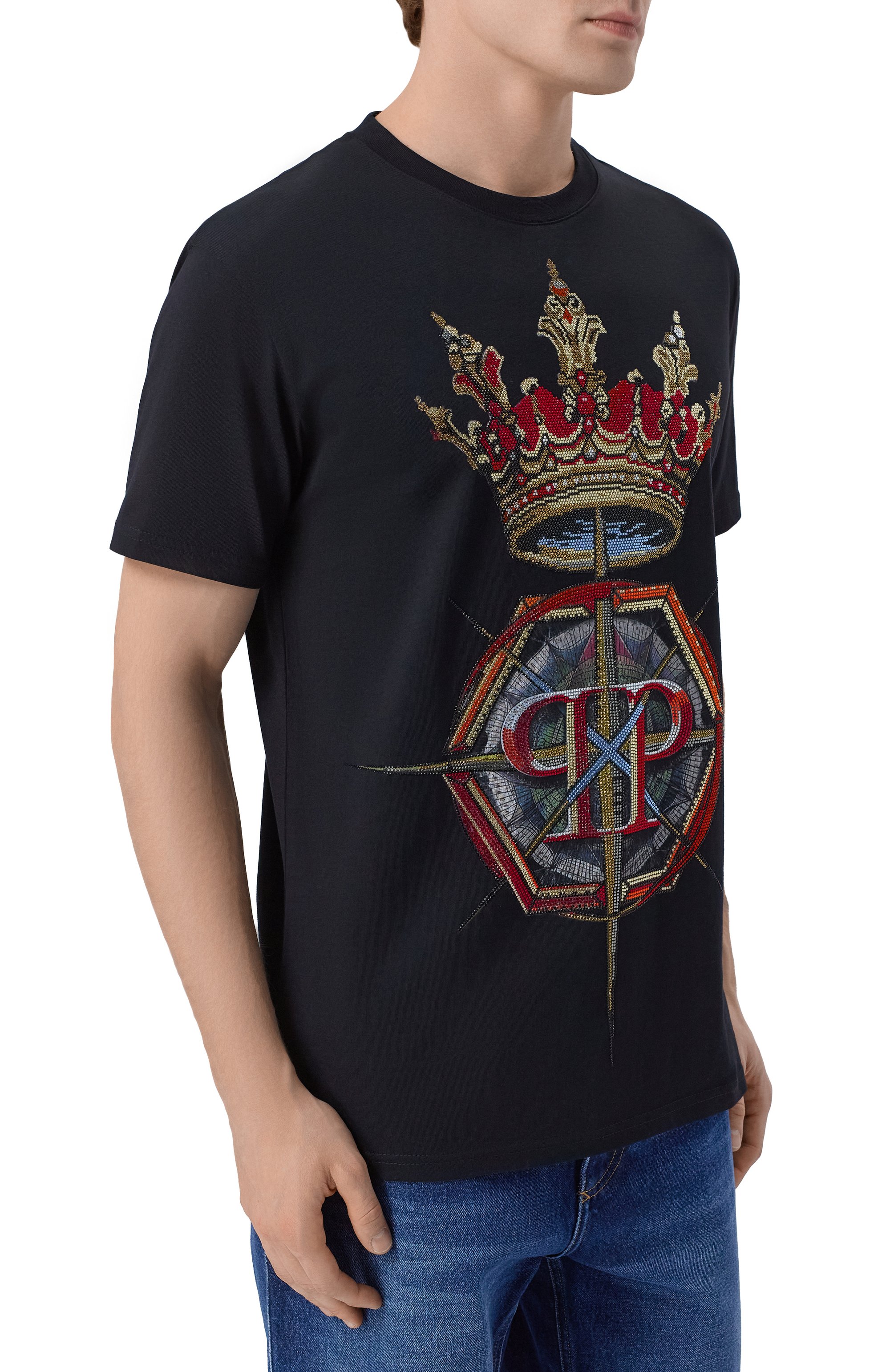 Хлопковая футбо лка PHILIPP PLEIN, арт. SAFC MTK8863 PJY002N, фото 3